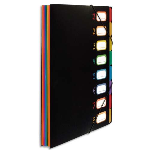 392926_d1.jpg VIQUEL Trieur vertical RAINBOW 36 compartiments à soufflet en polypro 5/10, Noir intérieur multicolore – Image 1