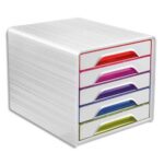 CEP Module de classement SMOOVE Multicolore, 5 étages, format 24 x 32 cm, L36 x H27,1 x P28,8 cm