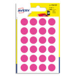 AVERY Sachet de 168 pastilles d15 mm. Ecriture manuelle. Coloris Rose