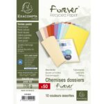 EXACOMPTA Paquet de 50 chemises FOREVER en carte 170g. Coloris assortis – Image 3
