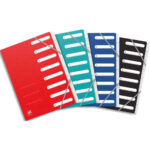 OXFORD Trieur TOPFILE+ 8 positions couverture en carte lustrée, dos agrafé. Format A4. Coloris assortis