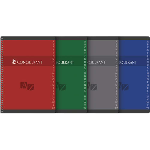 401933_d1-1.jpg CONQUERANT C7 Répertoire spiralé 180 pages 70g 21x29,7cm petits carreaux 5x5. Couverture carte vernie – Image 1