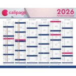 CALIPAGE Calendrier bancaire Calipage, 6 mois par face soit 12 mois - format : 21 x 26,5 cm – Image 2