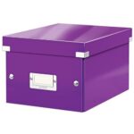 LEITZ Boîte CLICK&STORE S-Box. Format A5 - Dimensions : L216xH160xP282mm. Coloris Violet.