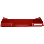 EXACOMPTA Corbeille à courrier 100% DECO Rouge carmin - Dimensions : L 25,5 x H 6,5 x P 34,7 cm – Image 2
