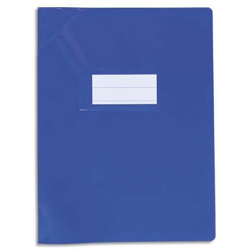 404547_d1.jpg OXFORD Protège-cahier 17x22cm Strong Line opaque 15/100è + coins renforcés (30/100è). Coloris Bleu – Image 1