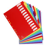 EXACOMPTA Intercalaire en polypropylène, format A4, 12 positions assortis pastel – Image 3