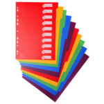 EXACOMPTA Intercalaire en polypropylène, format A4, 12 positions assortis pastel – Image 4