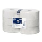 TORK Colis de 6 Bobines de Papier toilette Maxi Jumbo Advanced 2 plis L380 m x D26 cm Blanc uni – Image 2