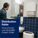 TORK Colis de 15 Paquets de 250 Essuie-mains Advanced 2 plis en V délitable Laurier - Ft 23 x 23 cm Blanc – Image 3