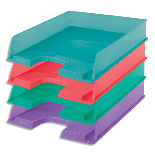 409301_d1.jpg ESSELTE Colour'Breeze Corbeille à courrier, A4, assorti de couleurs, 626276 – Image 1