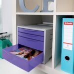 ESSELTE Bloc de classement 4 tiroirs Colour'Breeze Bleu. Dimensions (lxhxp) : 24,5x36,5x28,5cm – Image 3