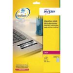 AVERY Boîte de 20 étiquettes ultra-résistantes métalliques 210 x 297mm L6013-20