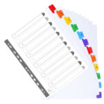 EXACOMPTA Jeu d'intercalaire numérique 12 positions en carte Blanche 170g, onglets Mylar®. Format A4+. – Image 3