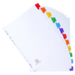 EXACOMPTA Jeu d'intercalaire numérique 12 positions en carte Blanche 170g, onglets Mylar®. Format A4+. – Image 4