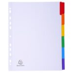 EXACOMPTA Jeu d'intercalaire 6 positions en carte Blanche 170g, onglets Mylar®. Format A4+. – Image 2