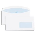GPV Boîte de 1000 enveloppes 114x229mm Blanches fenêtre 45x100 80g