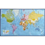 VIQUEL Sous-main MAPPEMONDE - 59,8x36,5cm - En PVC