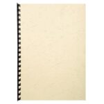 EXACOMPTA Paquet 100 plat couverture FOREVER rigide,grain cuir,270 g, certifié Ange Bleu, Ivoire A4 2780C – Image 2