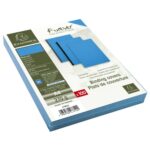 EXACOMPTA Paquet 100 plat couverture FOREVER rigide, grain cuir, 270 g, certifié Ange Bleu, Bleu A4 2781C – Image 4