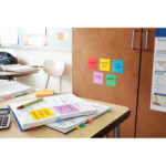 POST-IT Pack de 24 blocs Super Sticky dont 3 offerts 76 x 76 mm. Couleurs assorties. – Image 2
