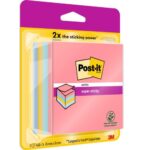 POST-IT Cube Super Sticky couleurs assorties - 440 feuilles - 76 mm x 76 mm