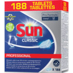 SUN Boîte de 188 Tablettes pour lave-vaisselle professionnelle cycle court