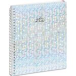 EXACOMPTA Cahier de Texte spiralé Holographik 17x22cm. Onglets hebdomadaires détachables
