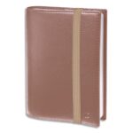 QUO VADIS Agenda TIME AND LIFE Décembre à Décembre + rép., fermeture élastique, 10x15cm cuivré métal