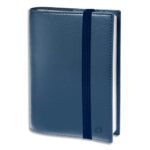 QUO VADIS Agenda TIME AND LIFE Décembre à Décembre + rép., fermeture élastique - 16x24 cm Bleu métal