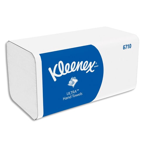 432909_d1-1.jpg KLEENEX Colis de 15 paquets de 96 Essuie-mains Ultra doux, 3 plis, pliage en Z, Format 21,5x31,5 cm Blanc – Image 1