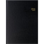 BREPOLS Agenda Janvier à Décembre SANTEX Bremax 1, relié, 1 jour par page, 4 colonnes, 21x29cm, noir