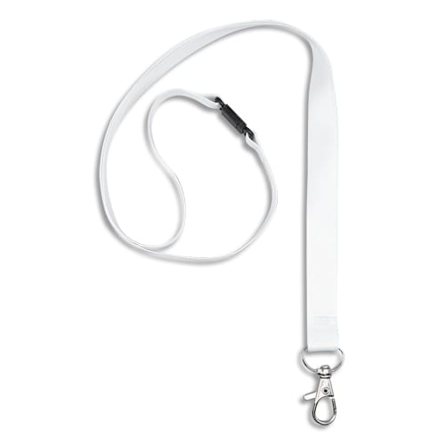 433715_d1.jpg AVERY Boîte de 10 tours de cou avec mousqueton et clip de sécurité. Longueur 44 x largeur 1,5 cm. Blanc – Image 1