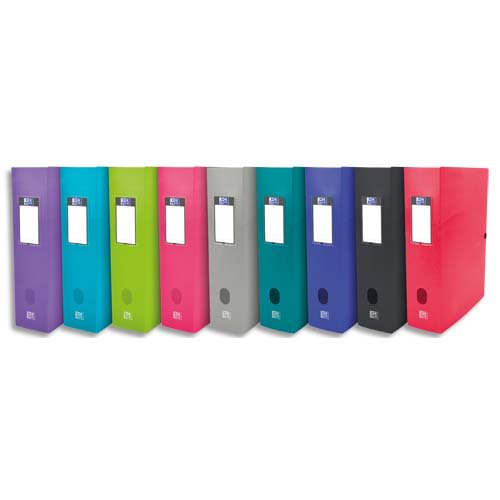 434537_d1.jpg OXFORD Boîte de classement OSMOSE en polypropylène 7/10e. Dos 8 cm. Format A4. Coloris assortis – Image 1