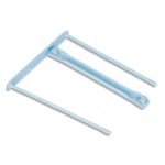 BANKERS BOX Boîte de 20 attaches plastique pour archivage de documents perforés. Coloris Bleu