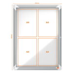 NOBO Vitrine d'affichage magnétique Premium Plus, fermeture à clé, capacité 4 feuilles, A4 – Image 2