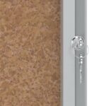 NOBO Vitrine d'affichage en liège Premium Plus, fermeture à clé, capacité 6 feuilles, A4 – Image 3