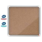 NOBO Vitrine d'affichage en liège Premium Plus, fermeture à clé, capacité 6 feuilles, A4 – Image 4