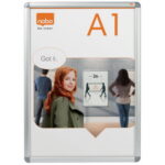 NOBO Vitrine porte-affiche clipsable, aluminium, anti-reflet en PVC, format A1 – Image 2