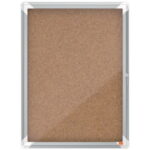 NOBO Vitrine d'affichage en liège Premium Plus, fermeture à clé, capacité 4 feuilles, A4