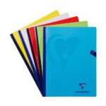 CLAIREFONTAINE Cahier Mimesys brochure cousue polypro 24x32cm 192p Q.5x5 coloris assortis