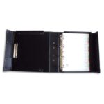 ARIANEX Classeur à poignée fermeture pression à 4 anneaux en D capacité 50 mm Chairman Noir