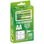 MAXELL Pack de 2 piles AA rechargeables en micro USB (câble double tête fourni) 1000 mAh Ni-MH 528126