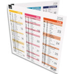 QUO VADIS Calendrier Origami dépliant, Janvier à Décembre, 18x36 cm Arc en ciel