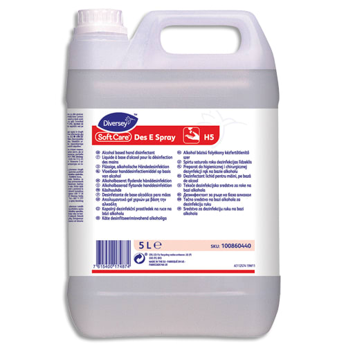 440552_d1-1.jpg SOFT CARE Bidon de 5 litres de solution hydro-alcoolique, pour les mains, sans parfum, sans colorant – Image 1