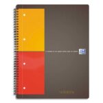 OXFORD Cahier NOTEBOOK spirales 160 pages perforées 80g lignée 6mm 21x31,8cm Couverture polypro Orange