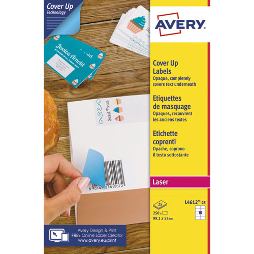 441404_d1-1.jpg AVERY Boîte de 250 étiquettes de masquage 99,1 x 57mm L4612-25 – Image 1