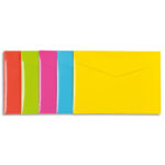 VIQUEL Chemise enveloppe HAPPY FLUO en polypropylène 2/10ème. Format 25 x 18 cm. Coloris assortis