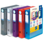 VIQUEL Boîte de classement personnalisable PROPYGLASS dos 8cm, PP 8/10e. Coloris translucides assortis