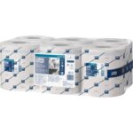 TORK Lot de 6 Bobines Maxi Reflex papier d'essuyage à dévidage central feuille à feuille 114m 1 pli Blanc